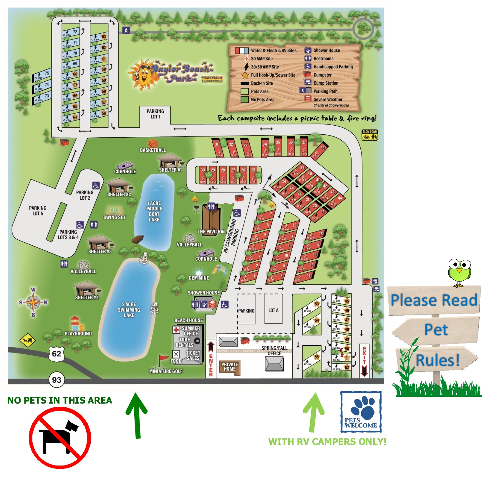 RV Camping Rates - Baylor Beach ParkBaylor Beach Park